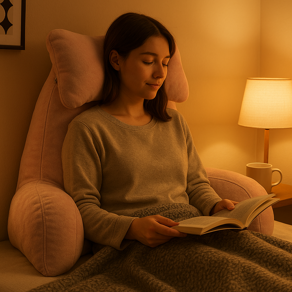 Coussin de lecture pour lit en mousse à mémoire