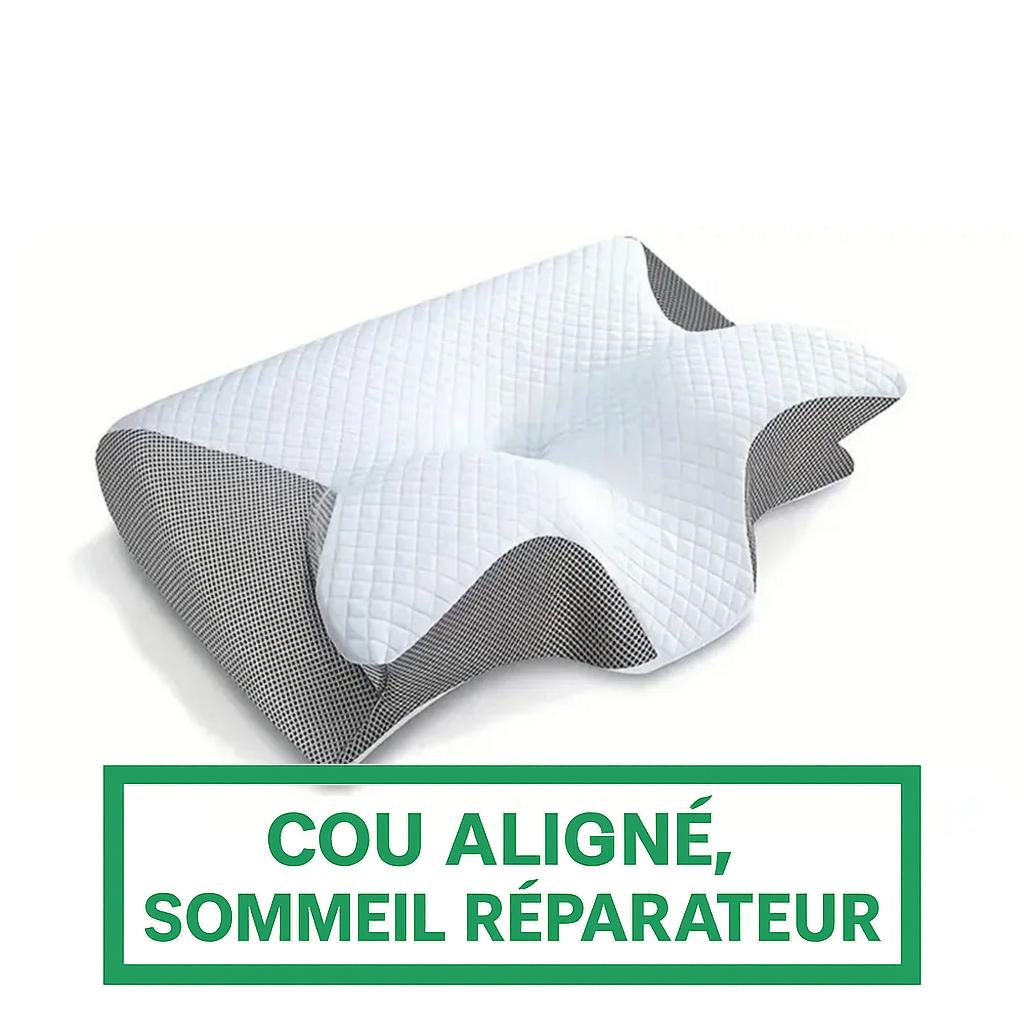 Oreiller cervical ergonomique 2 en 1