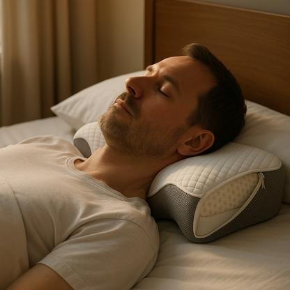 Oreiller cervical ergonomique 2 en 1