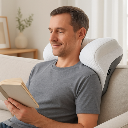 Oreiller cervical ergonomique 2 en 1