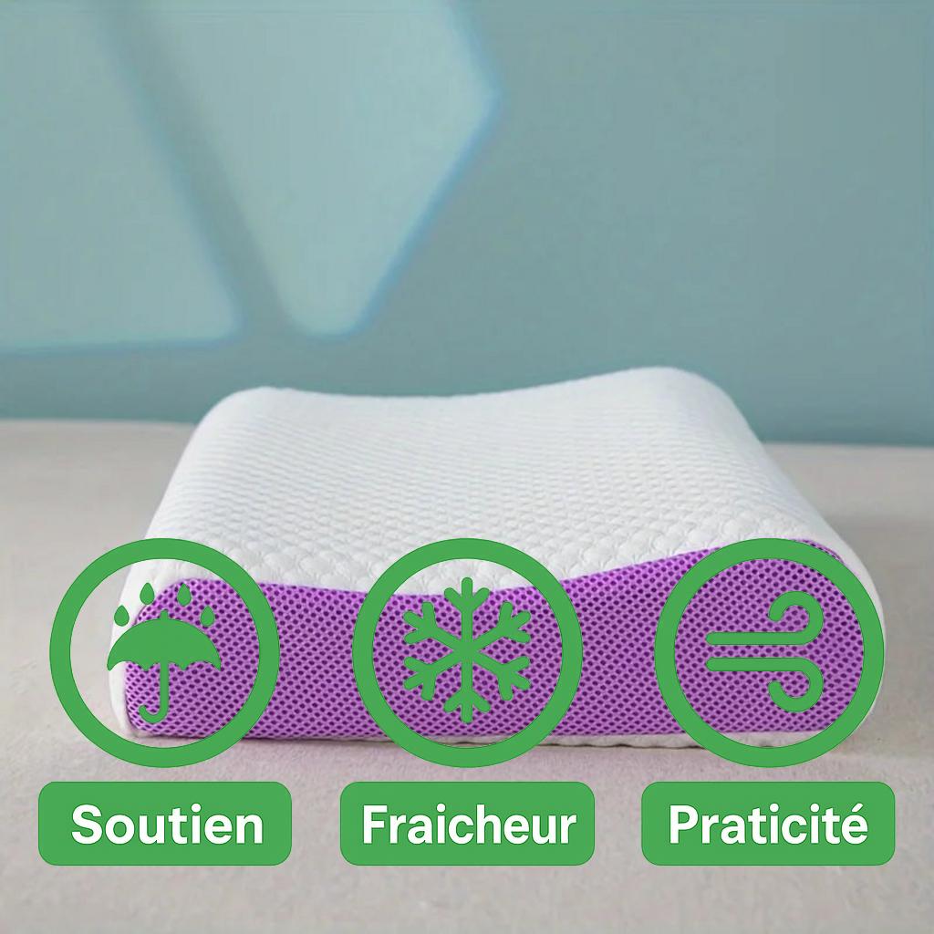 Oreiller cervical respirant en TPE lavable