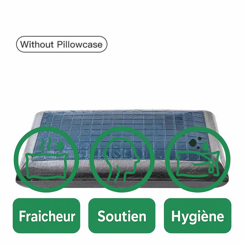 Oreiller rafraîchissant en mousse à mémoire et charbon de bambou