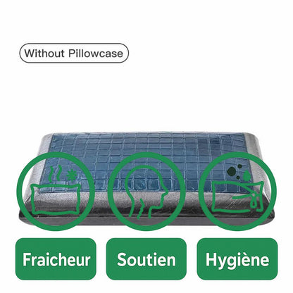 Oreiller rafraîchissant en mousse à mémoire et charbon de bambou