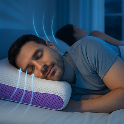 Oreiller cervical respirant en TPE lavable