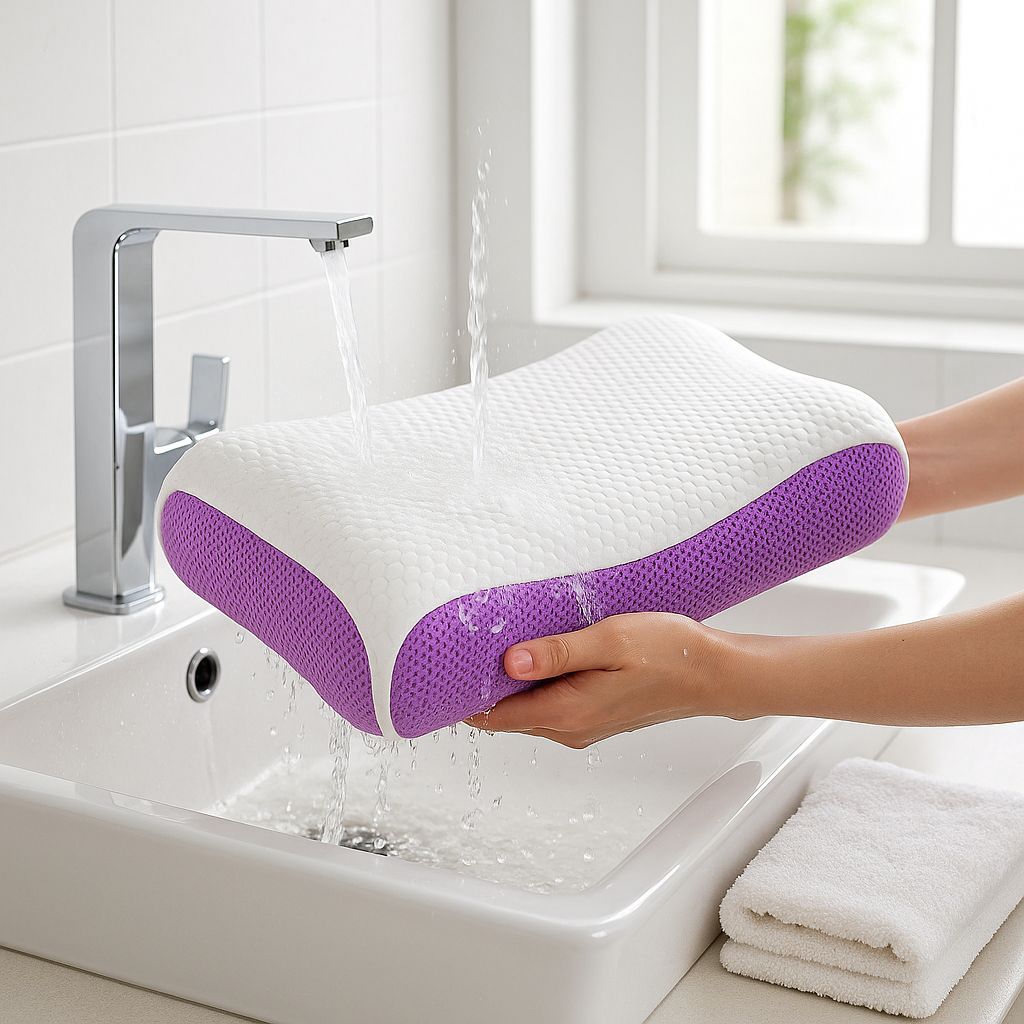 Oreiller cervical respirant en TPE lavable