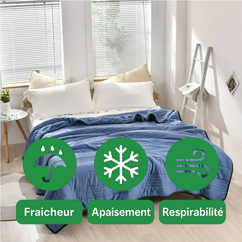 Couverture estivale rafraîchissante lestée