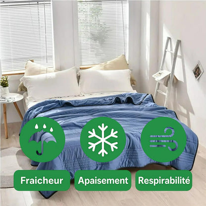 Couverture estivale rafraîchissante lestée