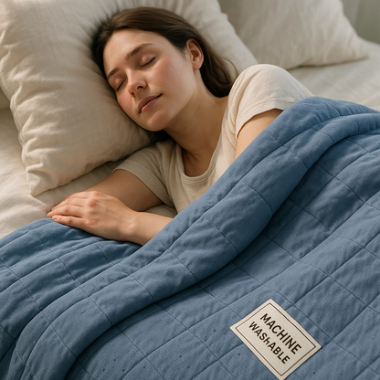 Couverture estivale rafraîchissante lestée