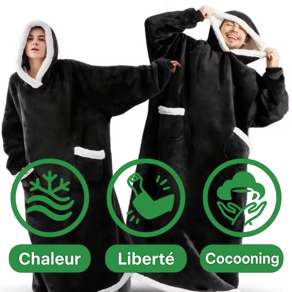 Pyjama couverture polaire 180 cm à manches